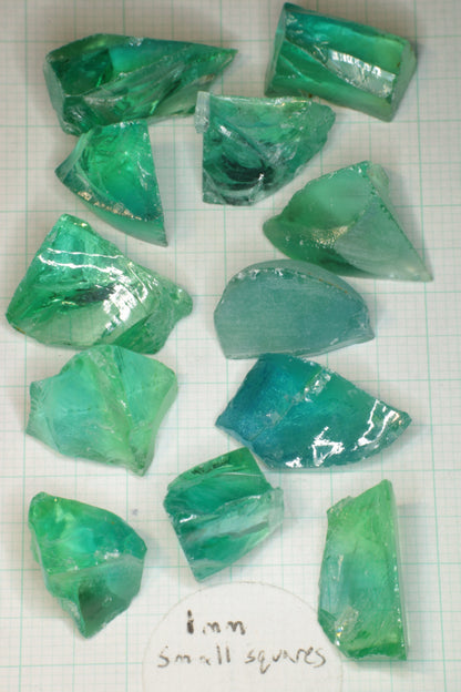Green Lab Sapphire Rough, Cobalt Doped Sapphire