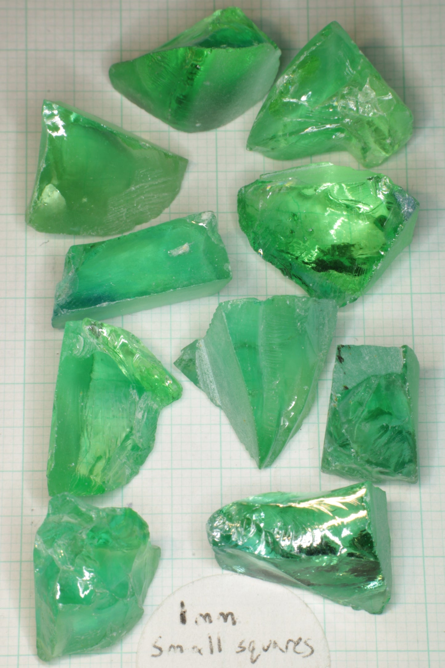 Green Lab Sapphire Rough, Cobalt Doped Sapphire