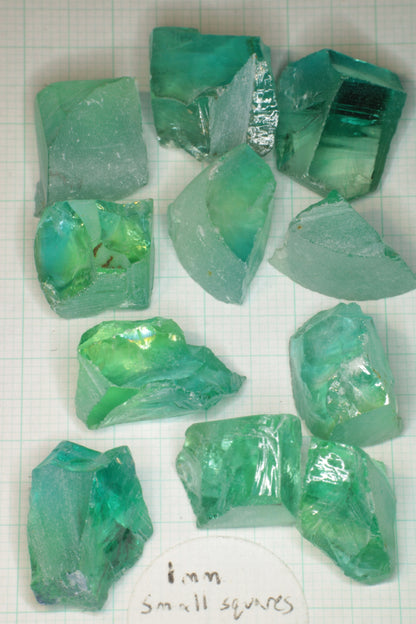 Green Lab Sapphire Rough, Cobalt Doped Sapphire
