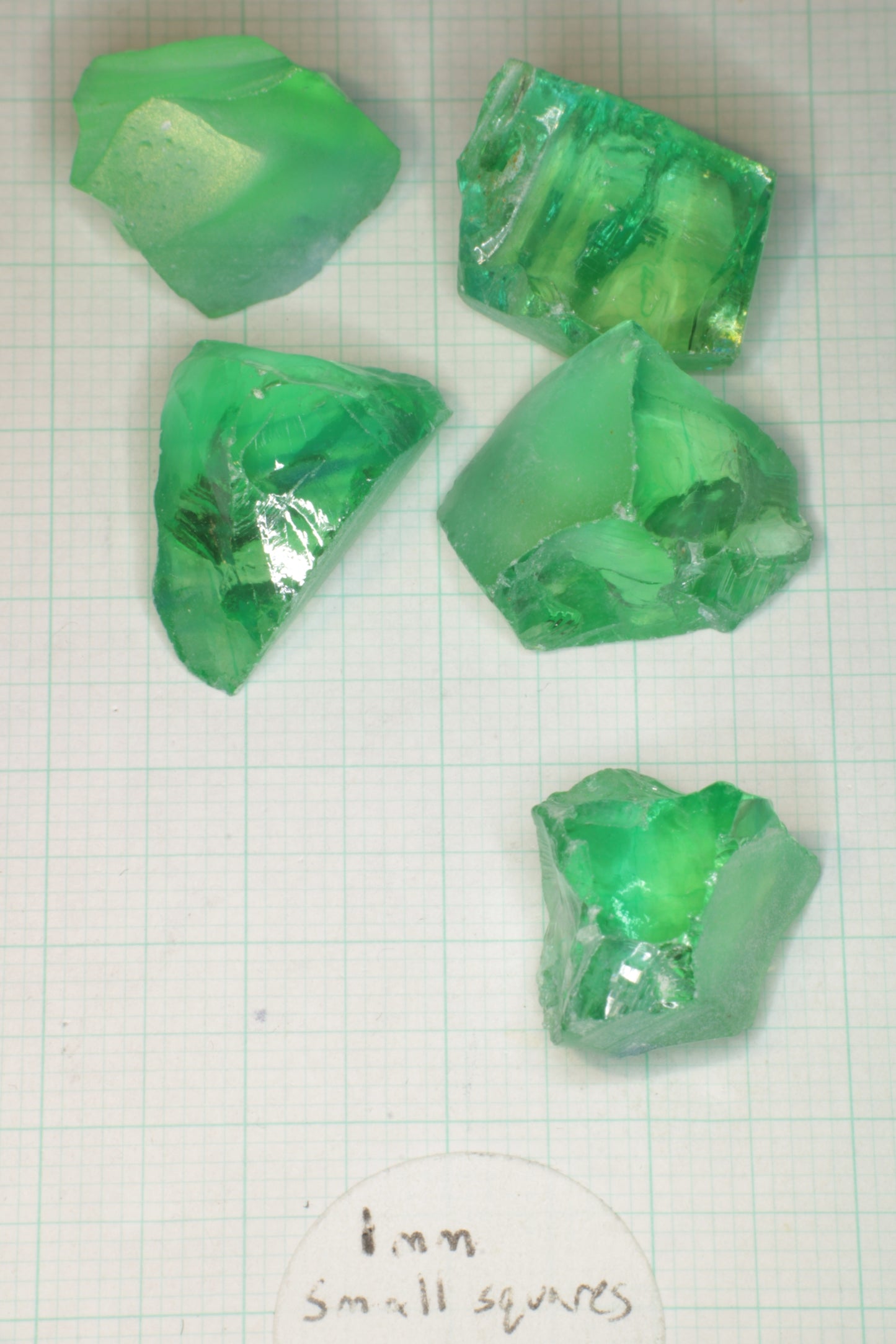Green Lab Sapphire Rough, Cobalt Doped Sapphire