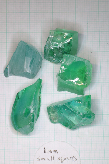Green Lab Sapphire Rough, Cobalt Doped Sapphire