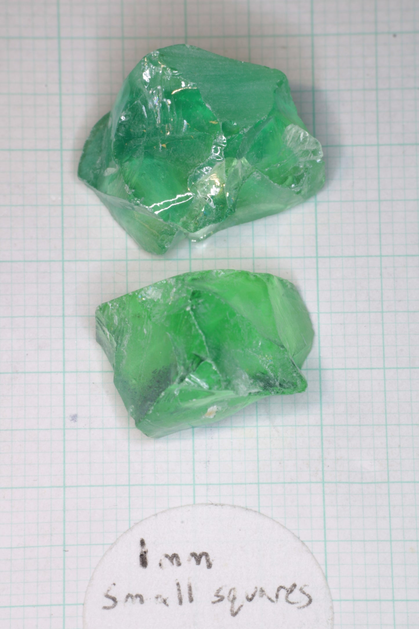 Green Lab Sapphire Rough, Cobalt Doped Sapphire