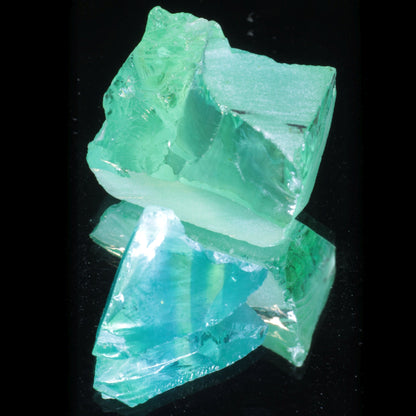 Green Lab Sapphire Rough, Cobalt Doped Sapphire