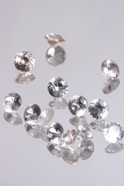 Lab Perovskite Cut Gems, Pink to Orange Red Laser YAP
