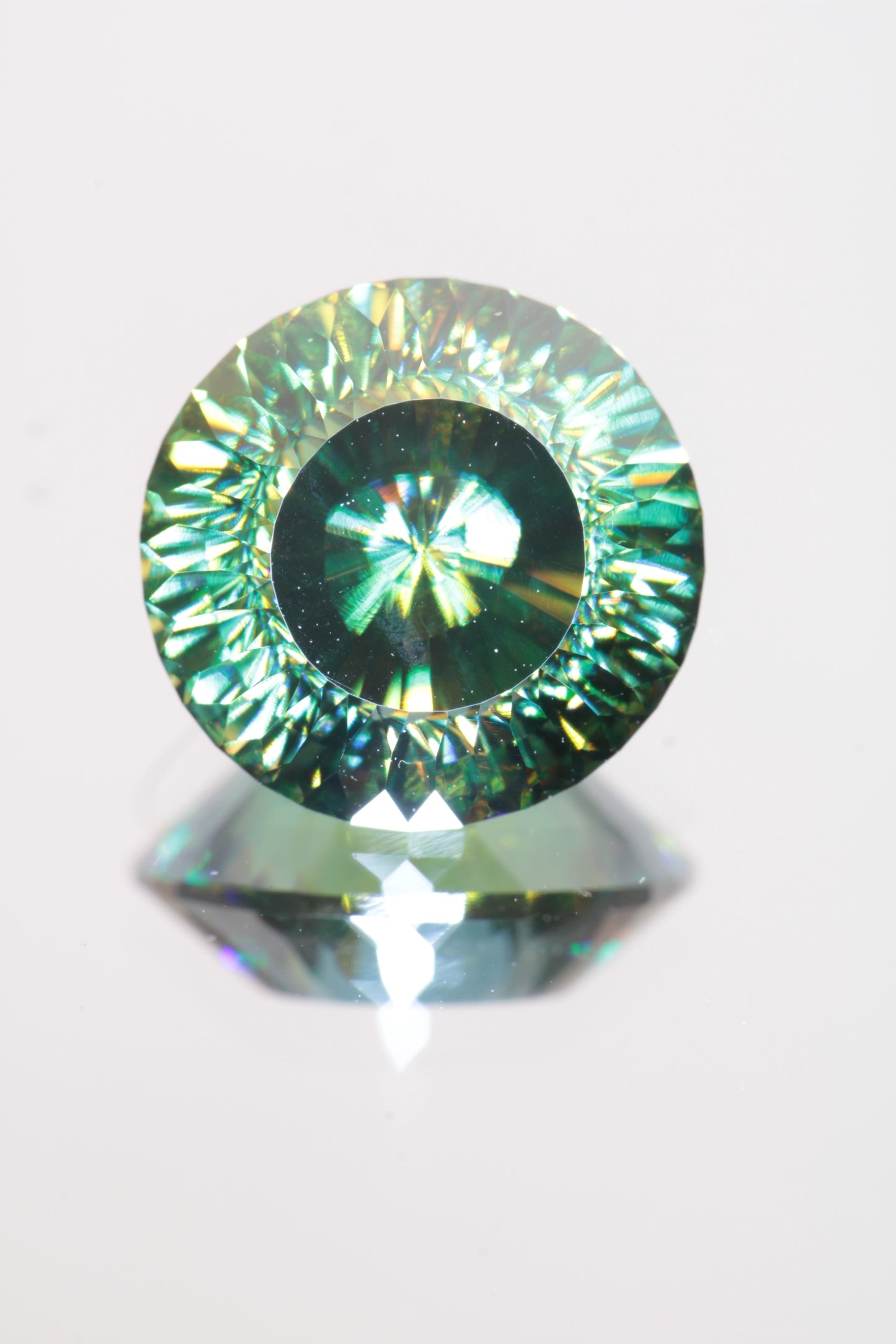 Dichroic Moissanite, Loose Yellow and Blue Faceted Gemstones