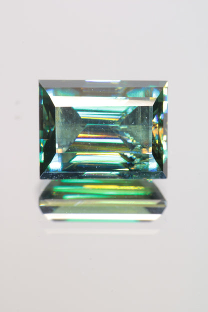 Dichroic Moissanite, Loose Yellow and Blue Faceted Gemstones