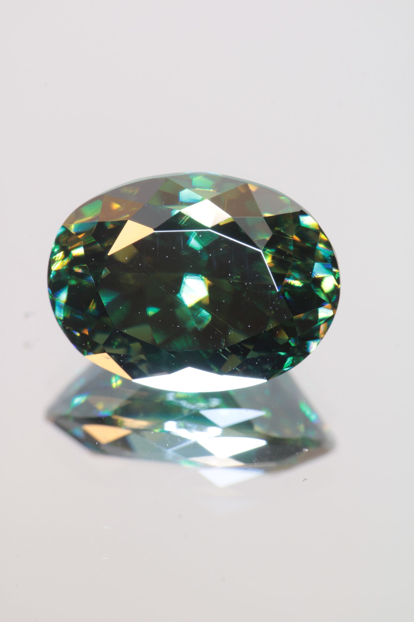 Dichroic Moissanite, Loose Yellow and Blue Faceted Gemstones