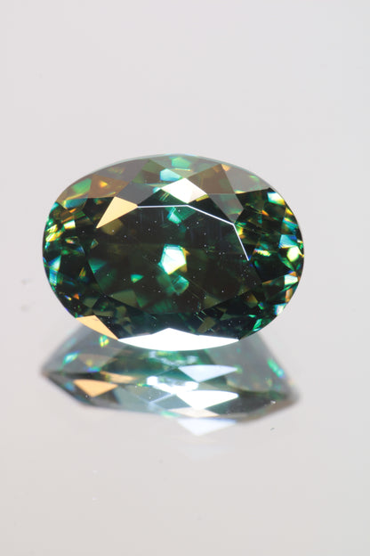 Dichroic Moissanite, Loose Yellow and Blue Faceted Gemstones