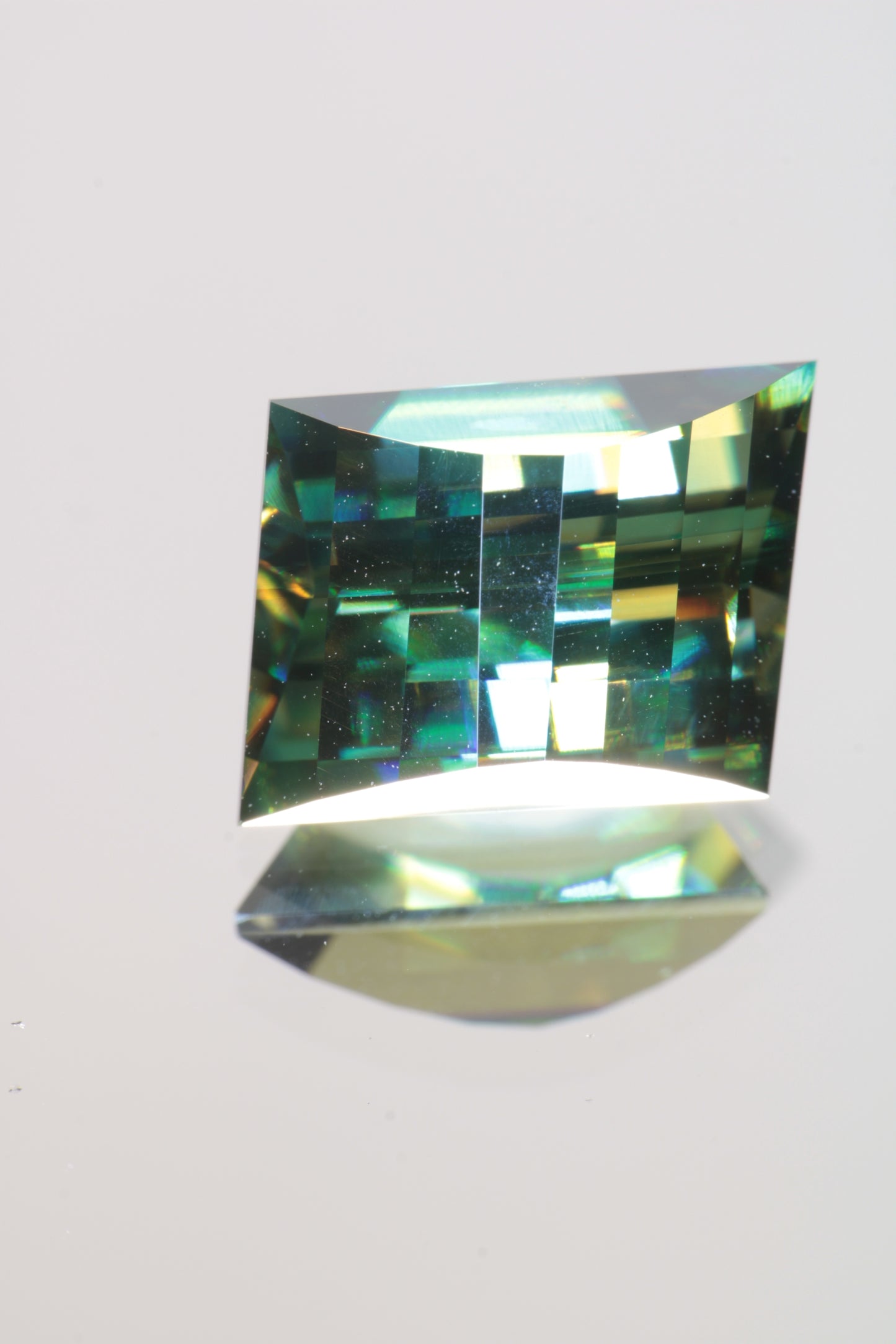 Dichroic Moissanite, Loose Yellow and Blue Faceted Gemstones