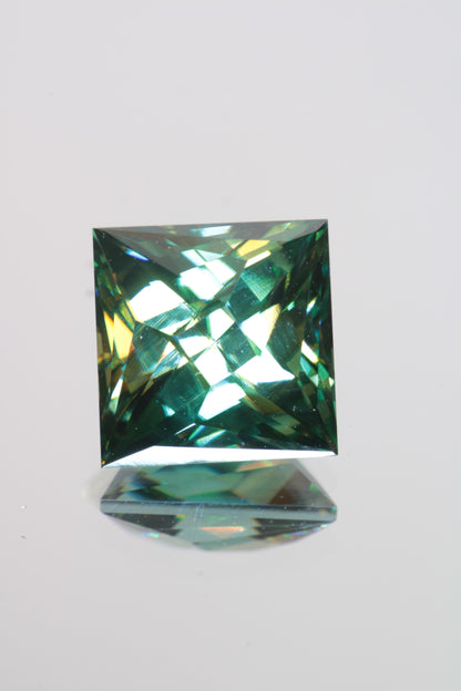 Dichroic Moissanite, Loose Yellow and Blue Faceted Gemstones