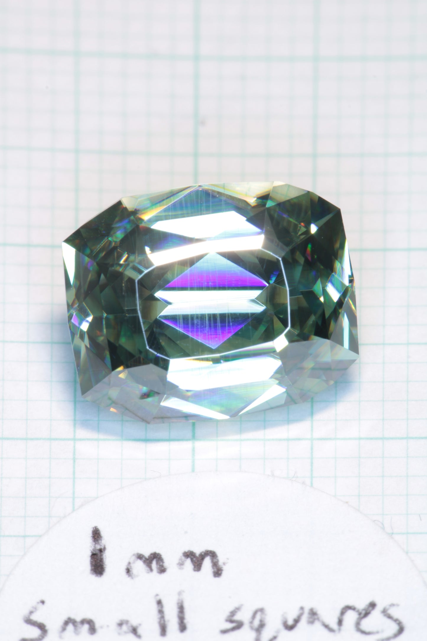 Dichroic Moissanite, Loose Yellow and Blue Faceted Gemstones