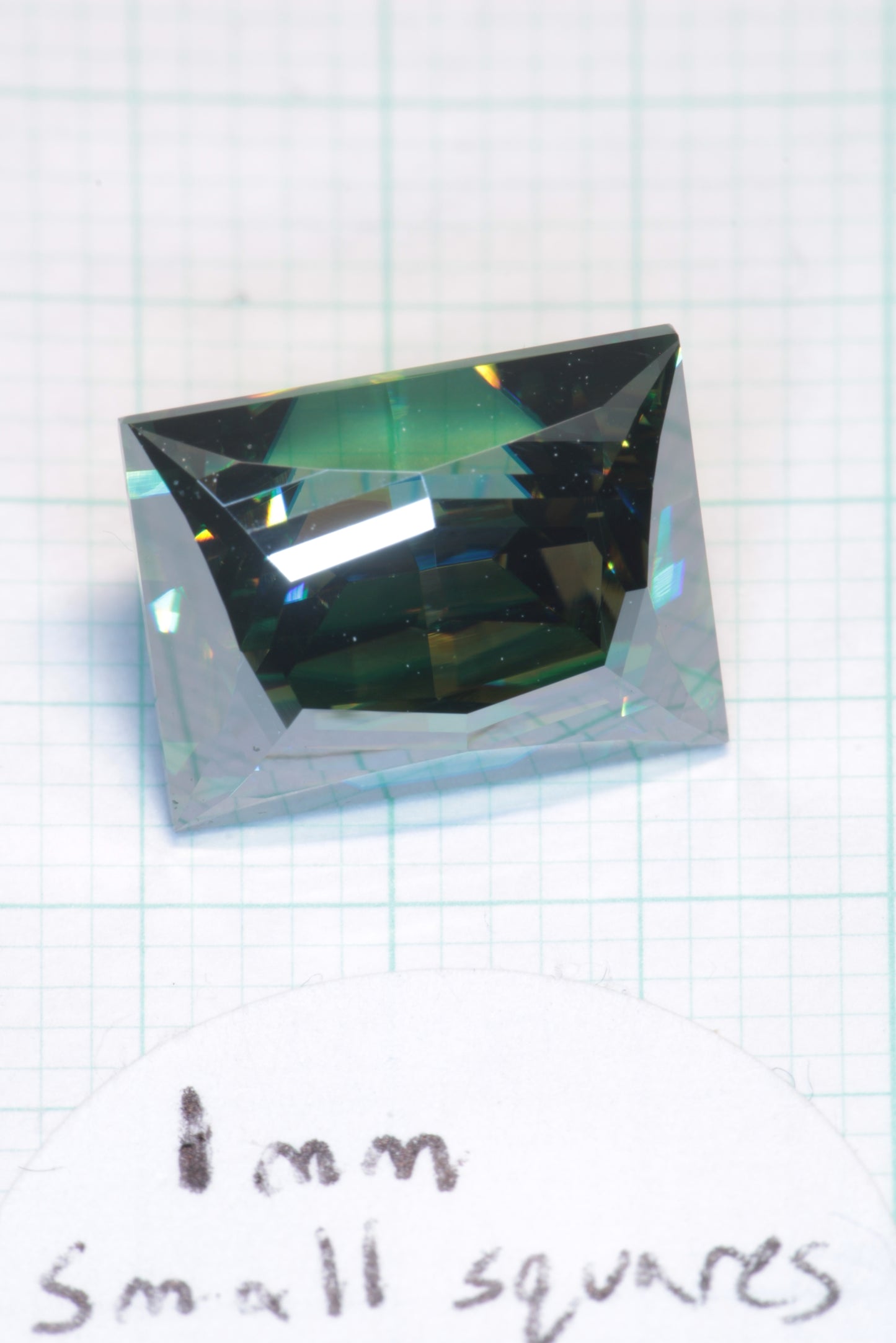 Dichroic Moissanite, Loose Yellow and Blue Faceted Gemstones