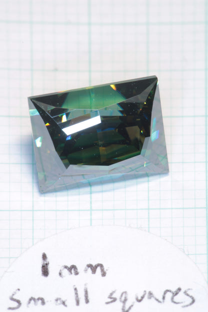 Dichroic Moissanite, Loose Yellow and Blue Faceted Gemstones