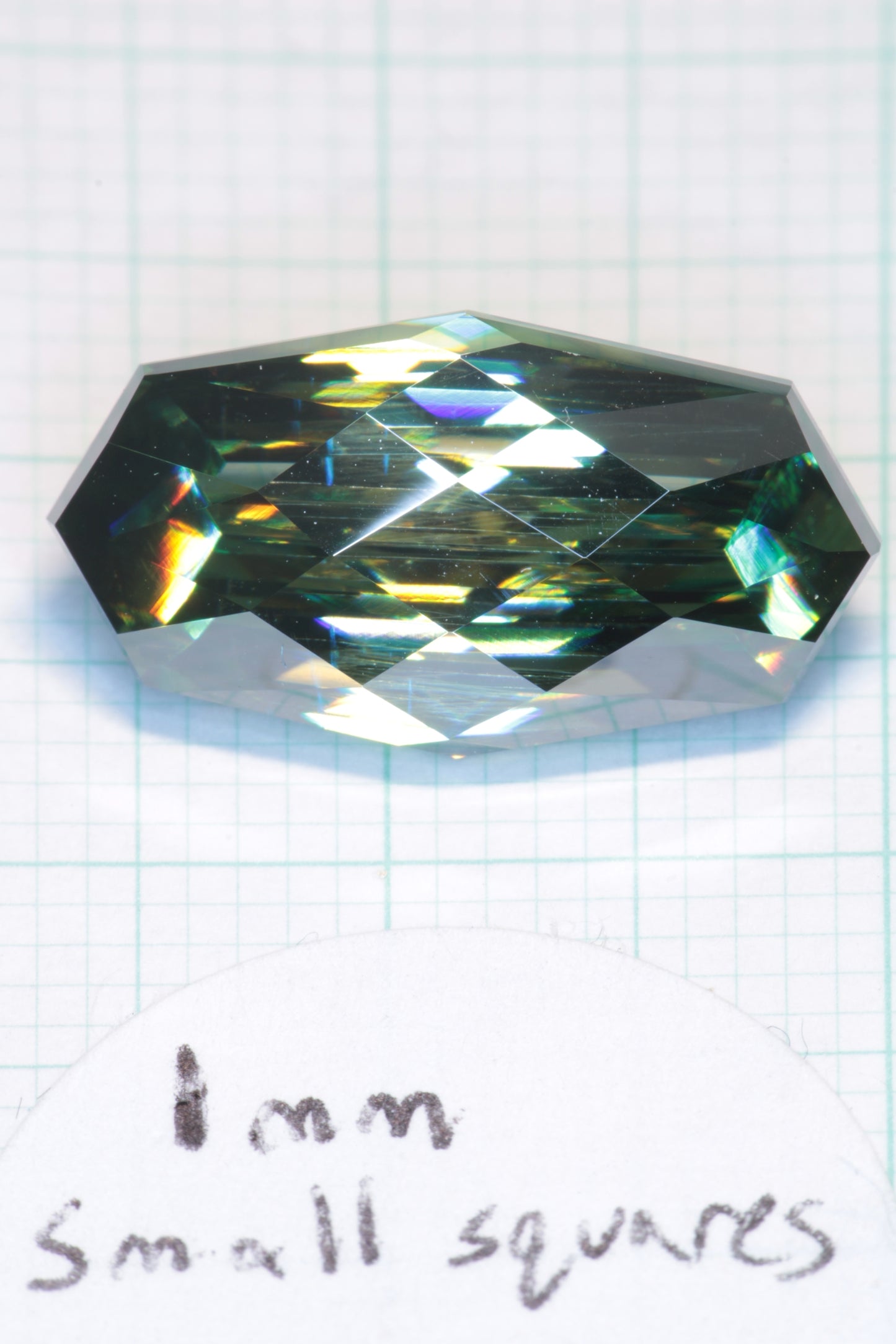 Dichroic Moissanite, Loose Yellow and Blue Faceted Gemstones