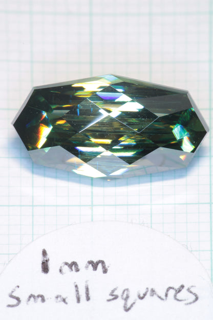 Dichroic Moissanite, Loose Yellow and Blue Faceted Gemstones