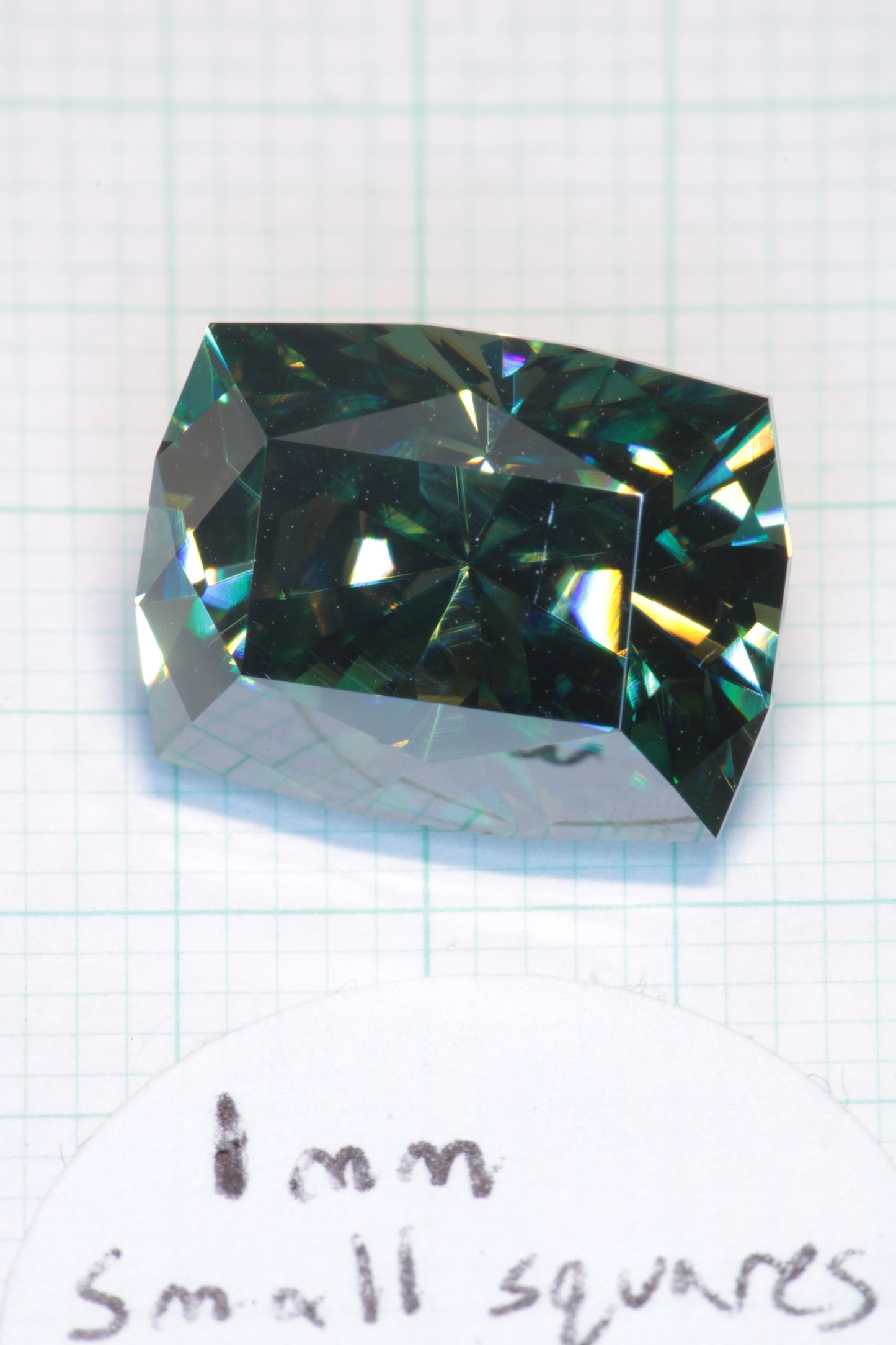 Dichroic Moissanite, Loose Yellow and Blue Faceted Gemstones