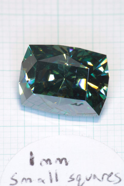 Dichroic Moissanite, Loose Yellow and Blue Faceted Gemstones