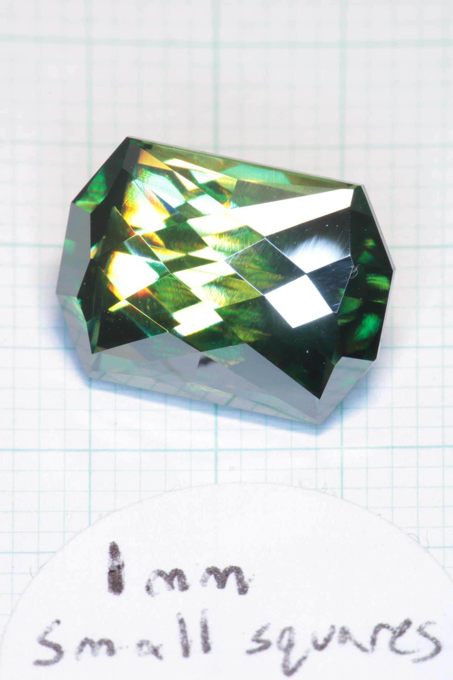 Dichroic Moissanite, Loose Yellow and Blue Faceted Gemstones