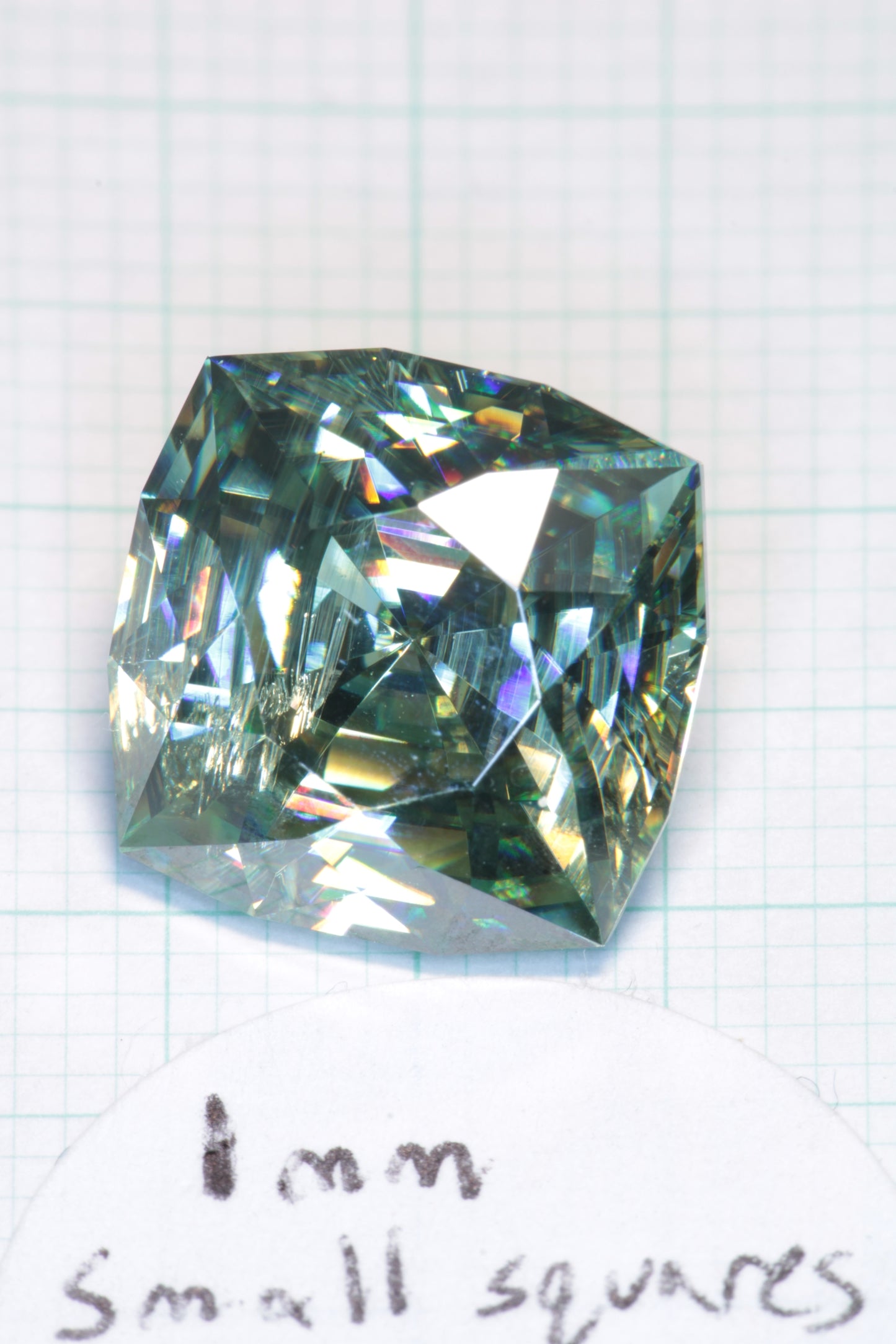 Dichroic Moissanite, Loose Yellow and Blue Faceted Gemstones