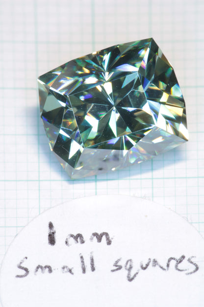 Dichroic Moissanite, Loose Yellow and Blue Faceted Gemstones