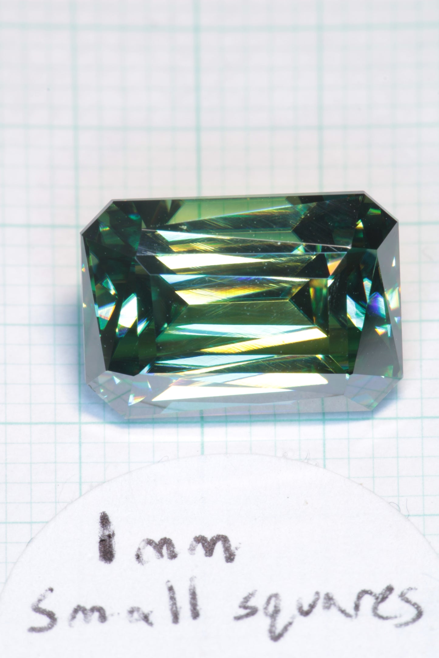 Dichroic Moissanite, Loose Yellow and Blue Faceted Gemstones