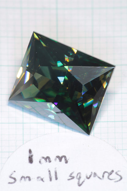 Dichroic Moissanite, Loose Yellow and Blue Faceted Gemstones