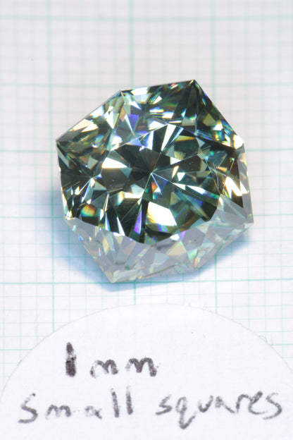 Dichroic Moissanite, Loose Yellow and Blue Faceted Gemstones