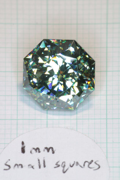 Dichroic Moissanite, Loose Yellow and Blue Faceted Gemstones