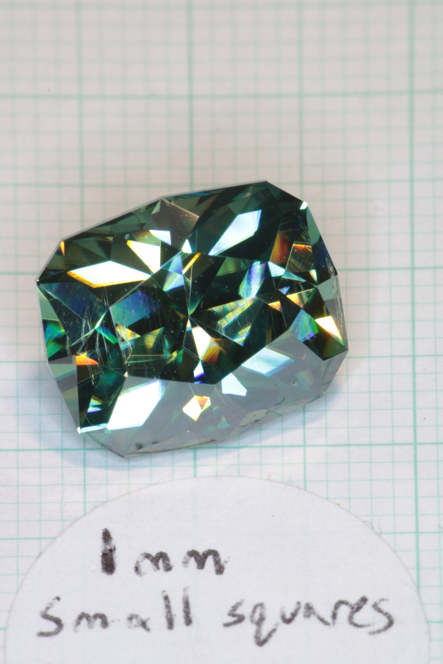 Dichroic Moissanite, Loose Yellow and Blue Faceted Gemstones