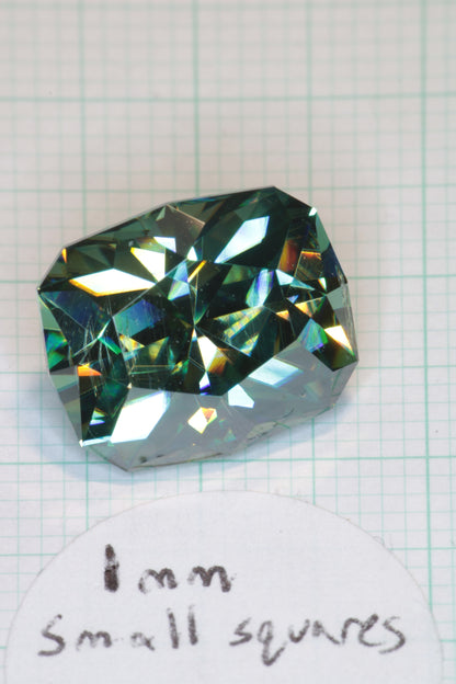 Dichroic Moissanite, Loose Yellow and Blue Faceted Gemstones