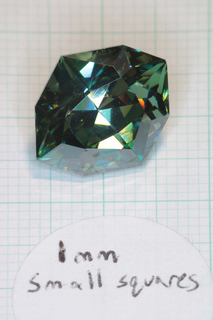 Dichroic Moissanite, Loose Yellow and Blue Faceted Gemstones