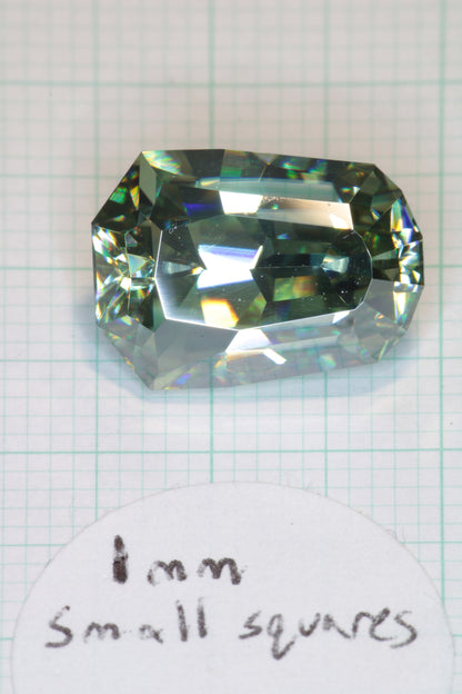 Dichroic Moissanite, Loose Yellow and Blue Faceted Gemstones