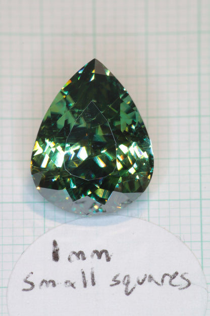 Dichroic Moissanite, Loose Yellow and Blue Faceted Gemstones