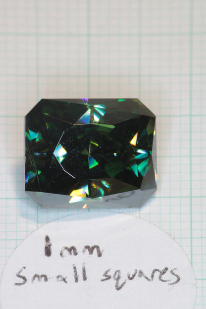 Dichroic Moissanite, Loose Yellow and Blue Faceted Gemstones