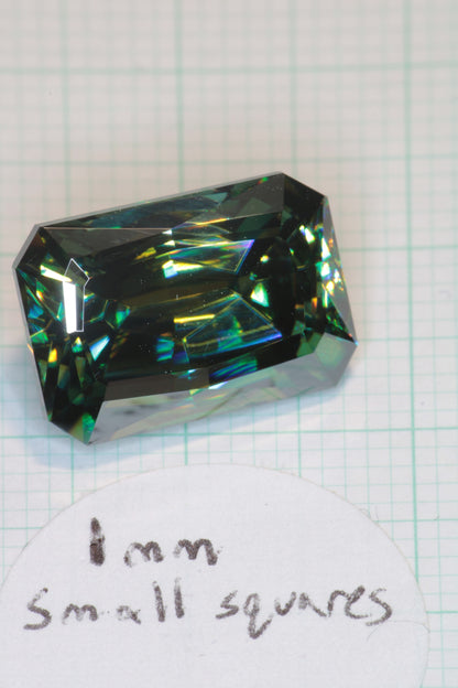 Dichroic Moissanite, Loose Yellow and Blue Faceted Gemstones