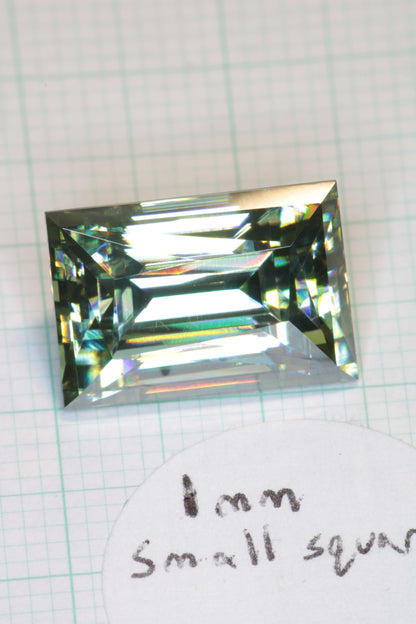 Dichroic Moissanite, Loose Yellow and Blue Faceted Gemstones