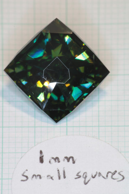 Dichroic Moissanite, Loose Yellow and Blue Faceted Gemstones