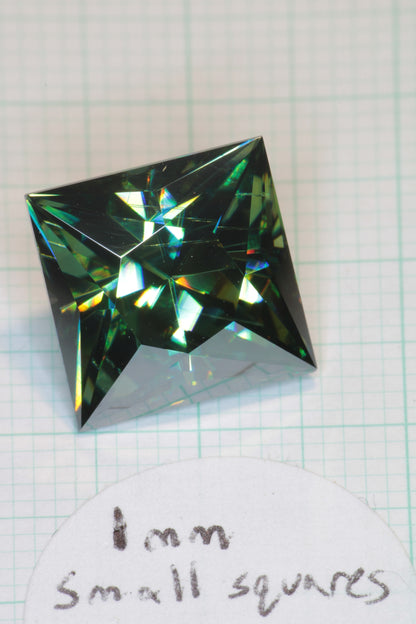 Dichroic Moissanite, Loose Yellow and Blue Faceted Gemstones