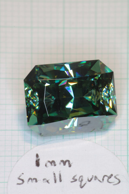 Dichroic Moissanite, Loose Yellow and Blue Faceted Gemstones