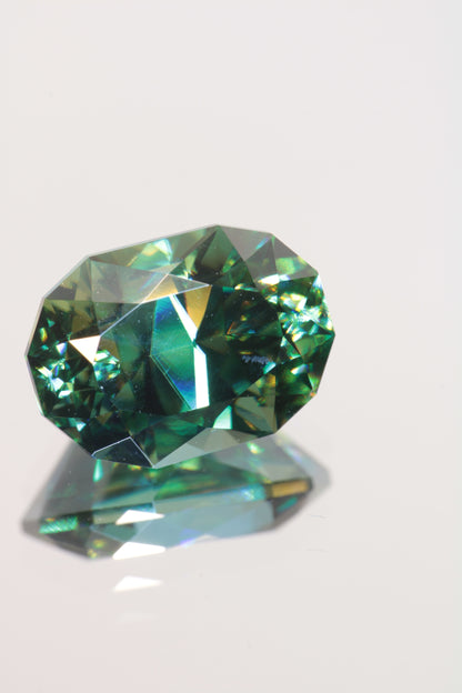 Dichroic Moissanite, Loose Yellow and Blue Faceted Gemstones