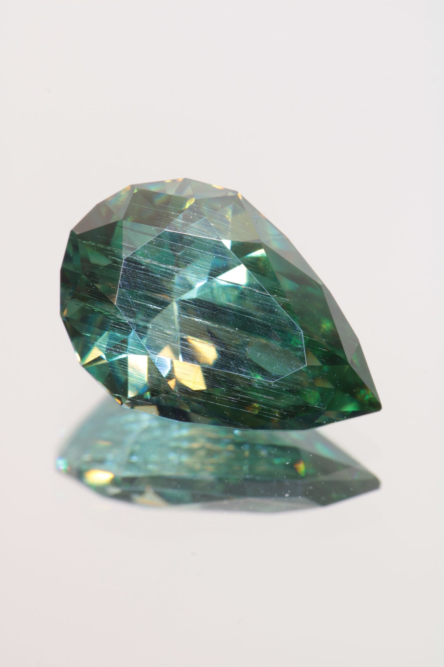 Dichroic Moissanite, Loose Yellow and Blue Faceted Gemstones