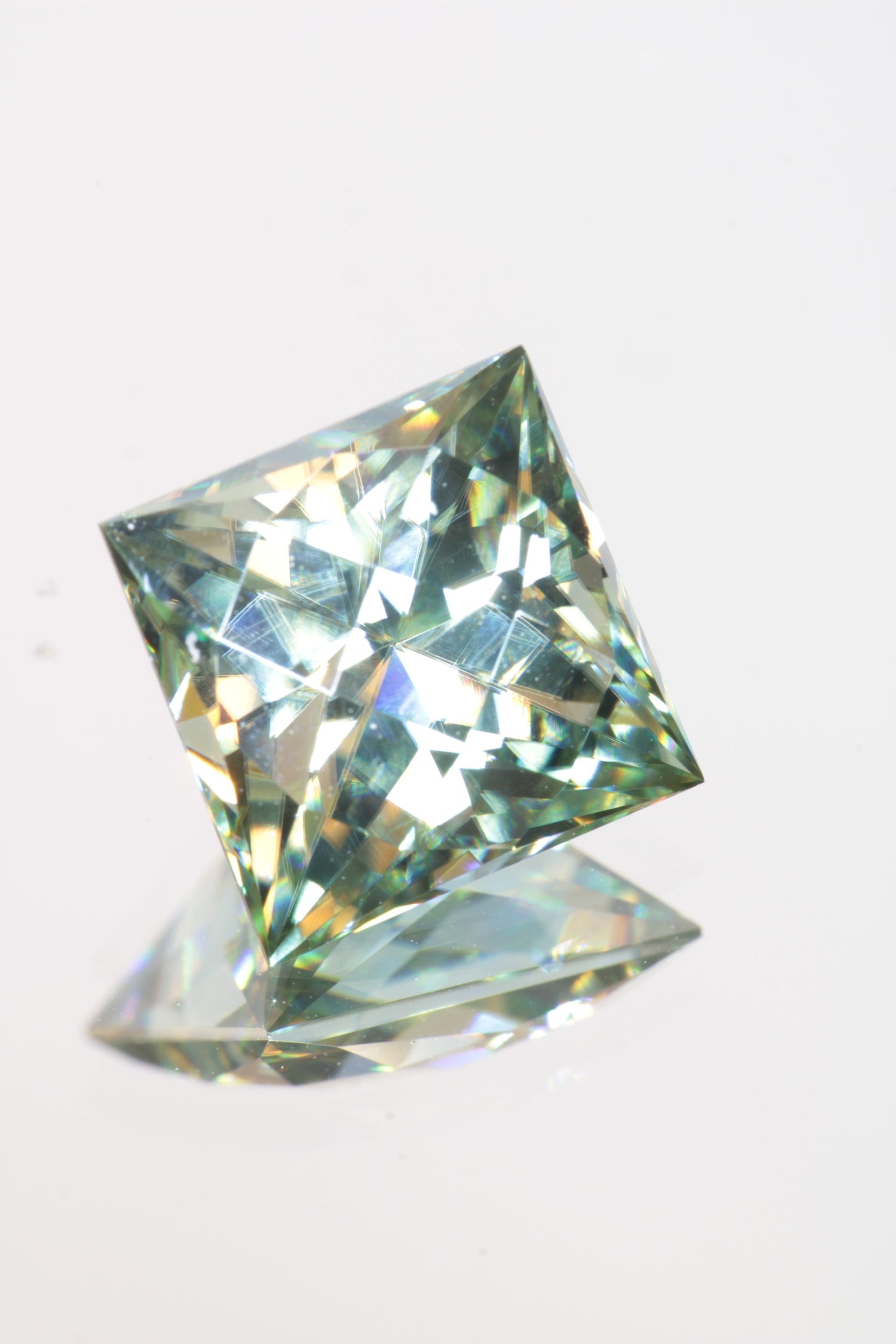 Dichroic Moissanite, Loose Yellow and Blue Faceted Gemstones