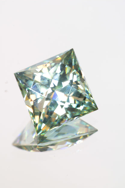 Dichroic Moissanite, Loose Yellow and Blue Faceted Gemstones