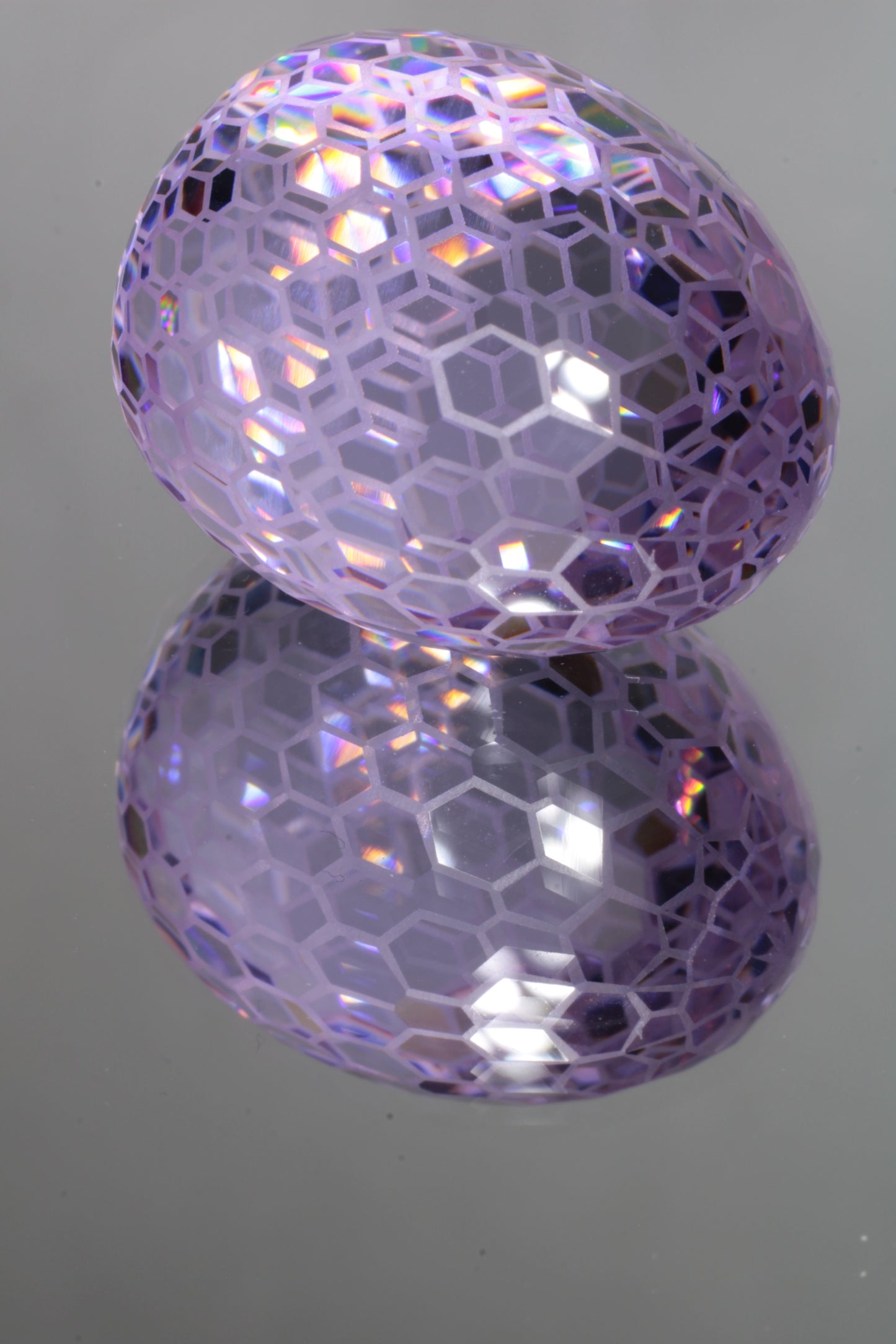 Gemstone Eggs, Faceted Garnet Sapphire Perovskite Lab Crystals