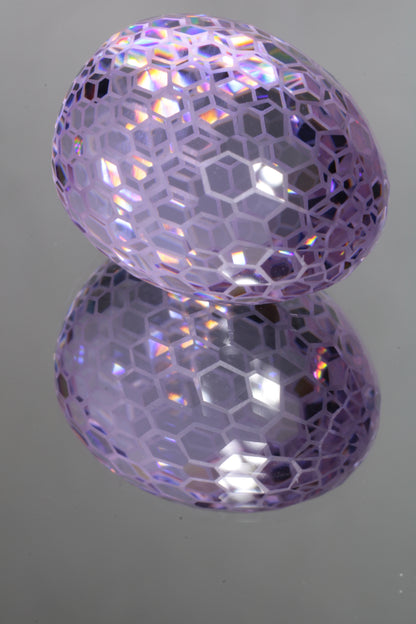 Gemstone Eggs, Faceted Garnet Sapphire Perovskite Lab Crystals