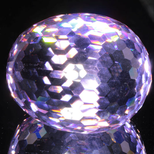 Gemstone Eggs, Faceted Garnet Sapphire Perovskite Lab Crystals