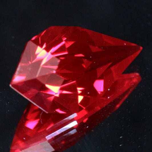 Czochralski Ruby Cut Stone "The Bloody Tear"