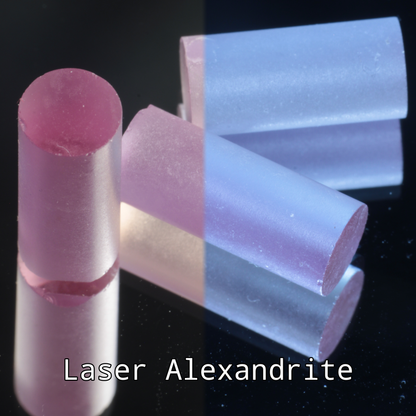 Laser Rod Alexandrite Facet Rough Lab Created Crystals