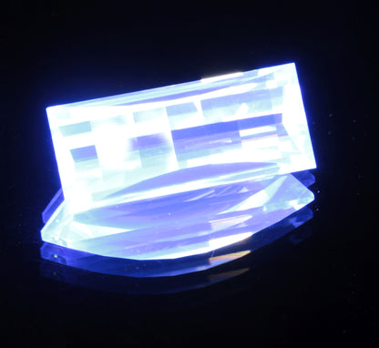 LYSO Faceted Loose Gems Blue Fluorescent Scintillator
