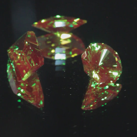 Video of Christmas Garnet Gems spinning